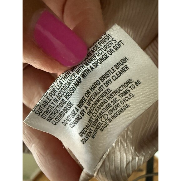 Vtg Claude Lamont Lightweight 100% Brown Leather Zip Jacket Coat Large Braided - Picture 5 of 7